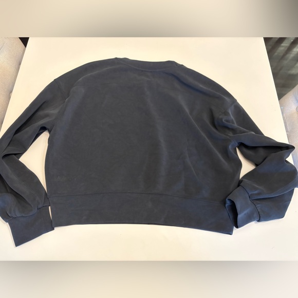 Lululemon perfectly oversized cropped crew Softstreme black sz 2 - Picture 6 of 6